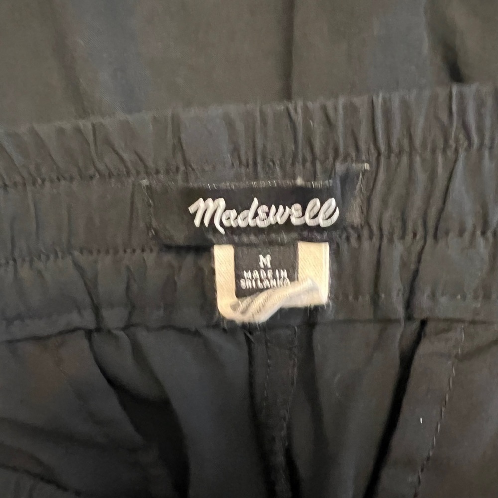 Madewell - Dolphin Hem Track Trousers Black Casual Pants Sz M - Picture 7 of 7